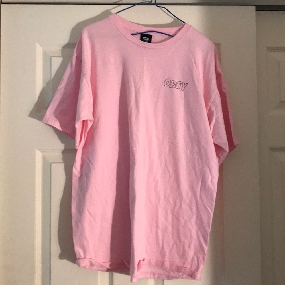 OBEY Pink tee shirt
